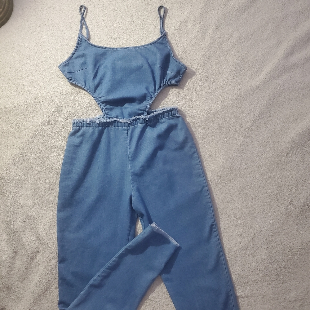 Jegging Jumpsuit with Cutout Sides